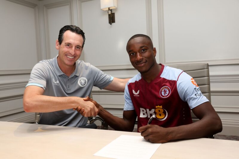 Unai Emery et Moussa Diaby, Aston Villa